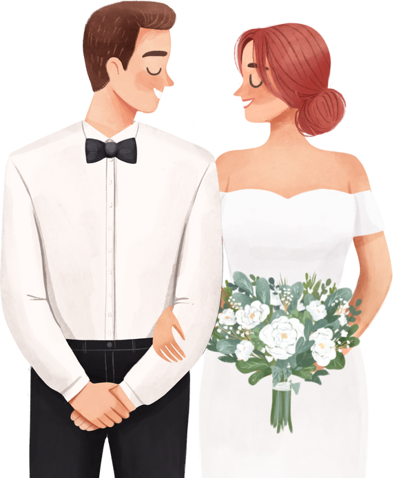 Wedding Couple Illustration